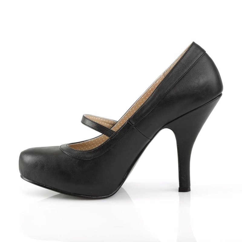 Pleaser Pinup-01 Vegan Leather Pumps Damen Schwarz | UBPLEZXRI