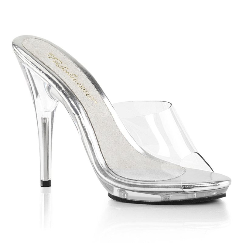 Pleaser Poise-501 Plateau High Heels Damen Clear | AMQIVLMNX