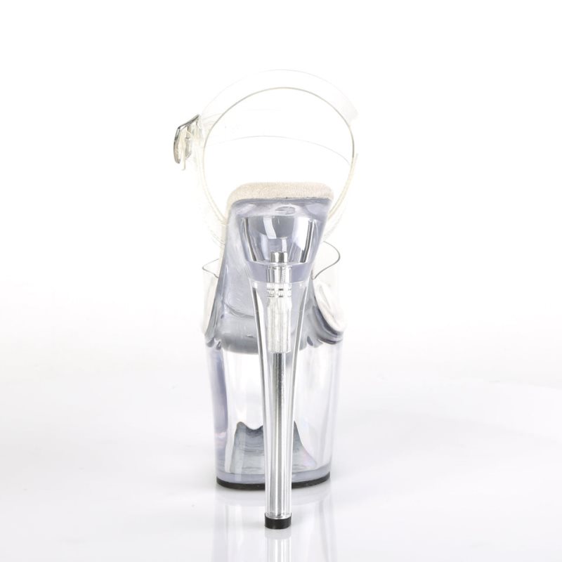 Pleaser Radiant-708 Plateau High Heels Damen Clear | BXVWGPEJD