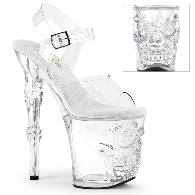 Pleaser Rapture-808 Plateau High Heels Damen Clear | BNQVWMFRS