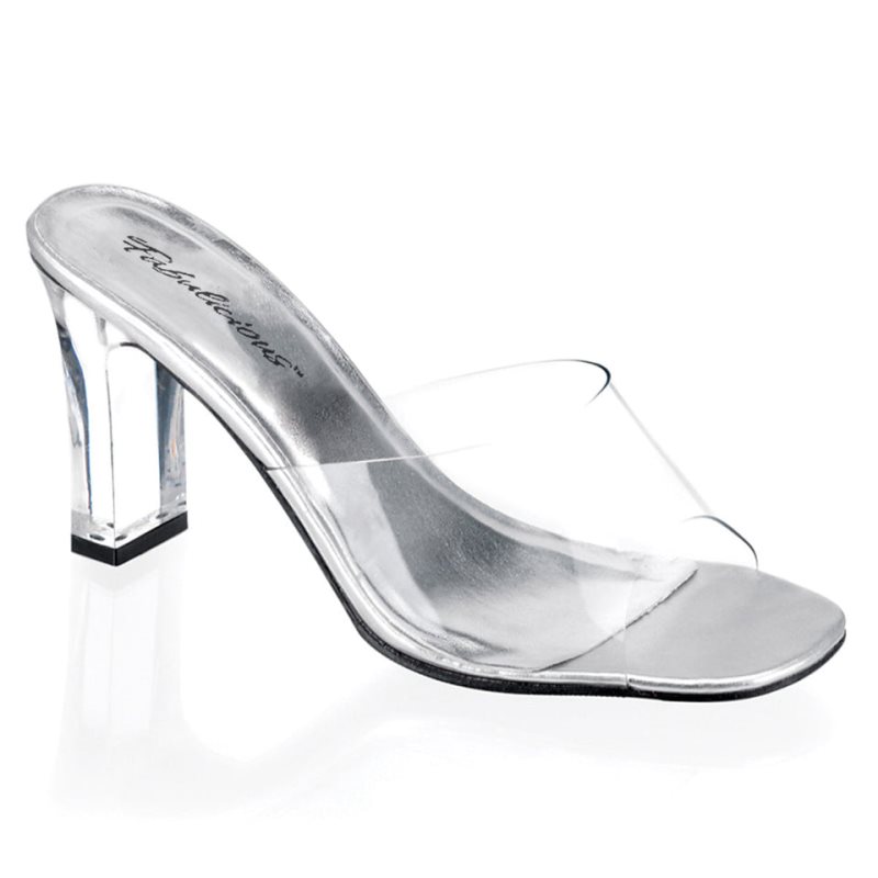 Pleaser Romance-301 Pantoletten Damen Clear | ZXNWMUWAE