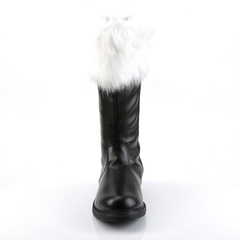 Pleaser Santa-100 Kniehohe Stiefel Damen Schwarz Weiß | AKDJRJYPC