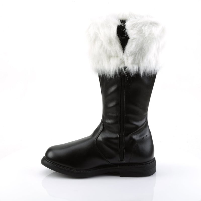 Pleaser Santa-100 Kniehohe Stiefel Damen Schwarz Weiß | AKDJRJYPC