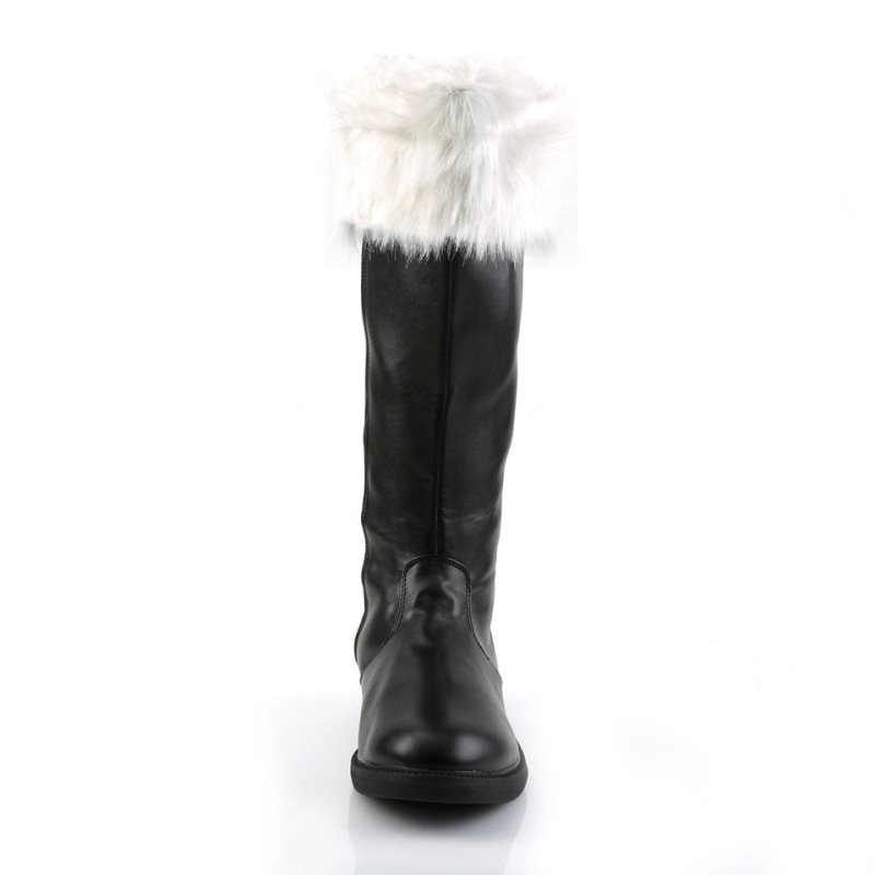 Pleaser Santa-108 Kniehohe Stiefel Damen Schwarz Weiß | FJYZQTMJX