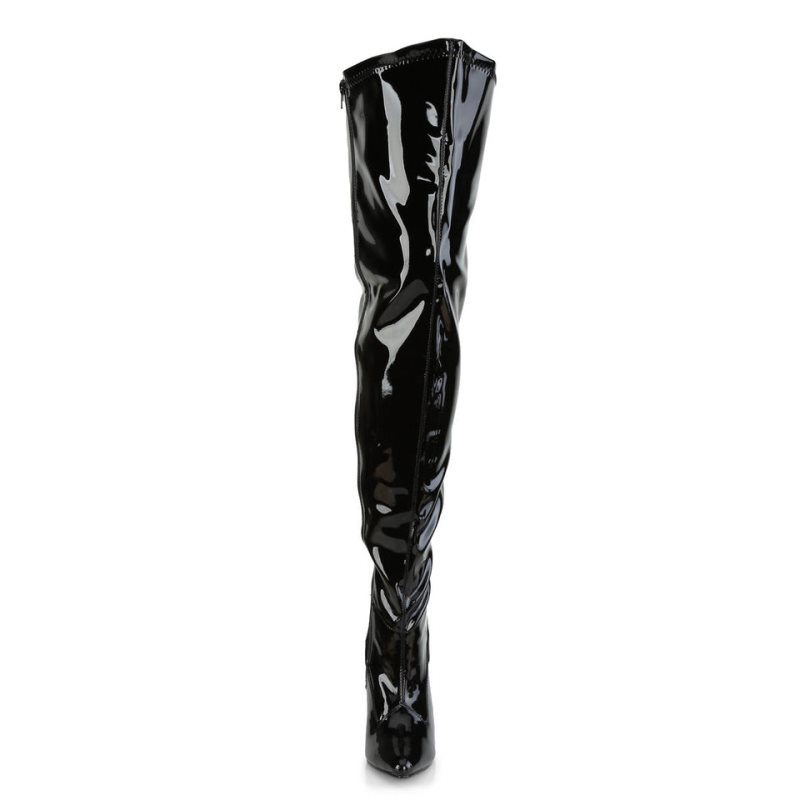 Pleaser Seduce-3000WC Overknee Stiefel Damen Schwarz | FLTWDGTHM