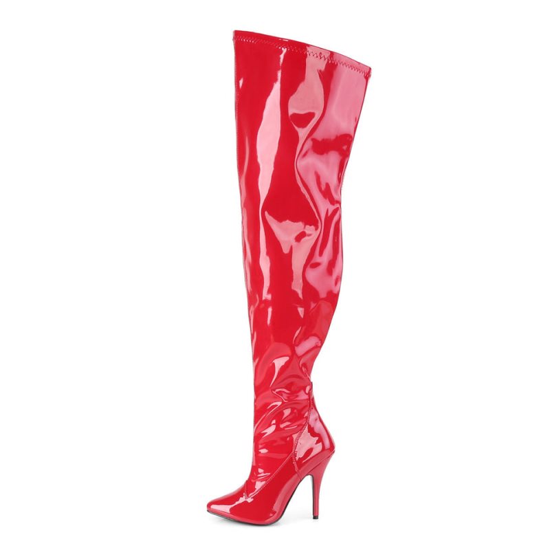 Pleaser Seduce-3000WC Overknee Stiefel Damen Rot | TNRGSINVP