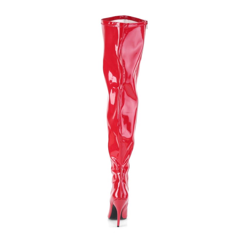 Pleaser Seduce-3000WC Overknee Stiefel Damen Rot | TNRGSINVP