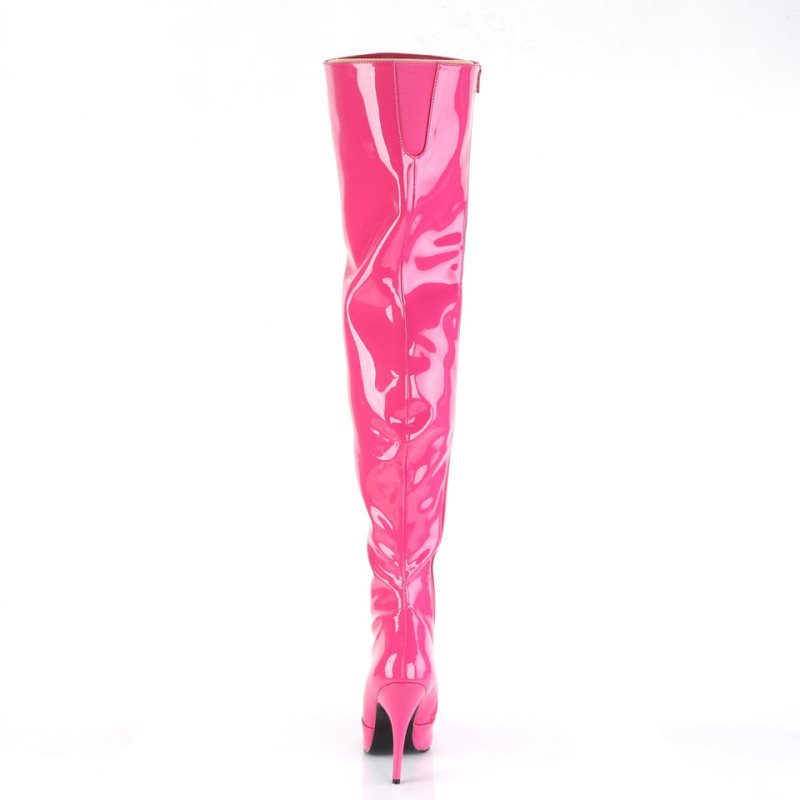 Pleaser Seduce-3010 Overknee Stiefel Damen Rosa | AKPBVXDAW