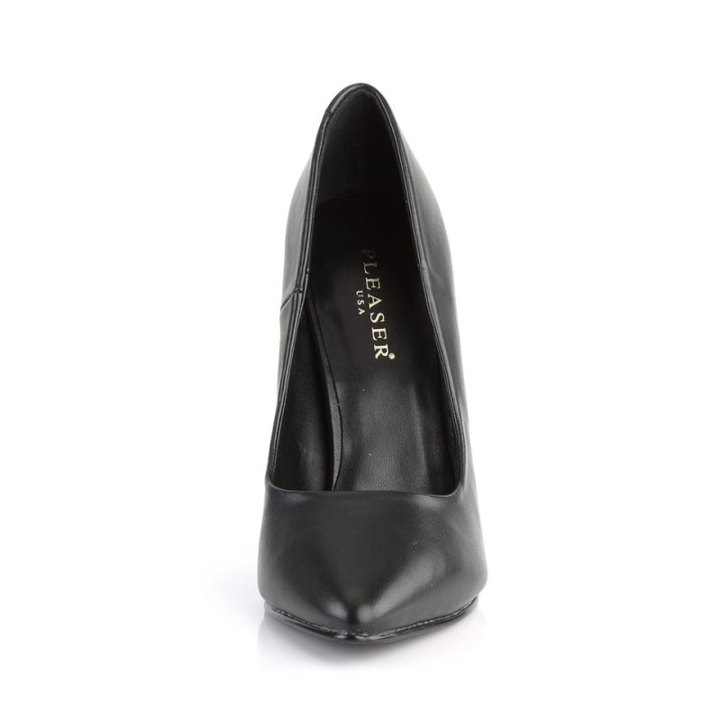 Pleaser Seduce-420 Vegan Leather Pumps Damen Schwarz | QVHTUHNMY