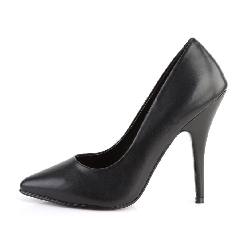 Pleaser Seduce-420 Vegan Leather Pumps Damen Schwarz | QVHTUHNMY