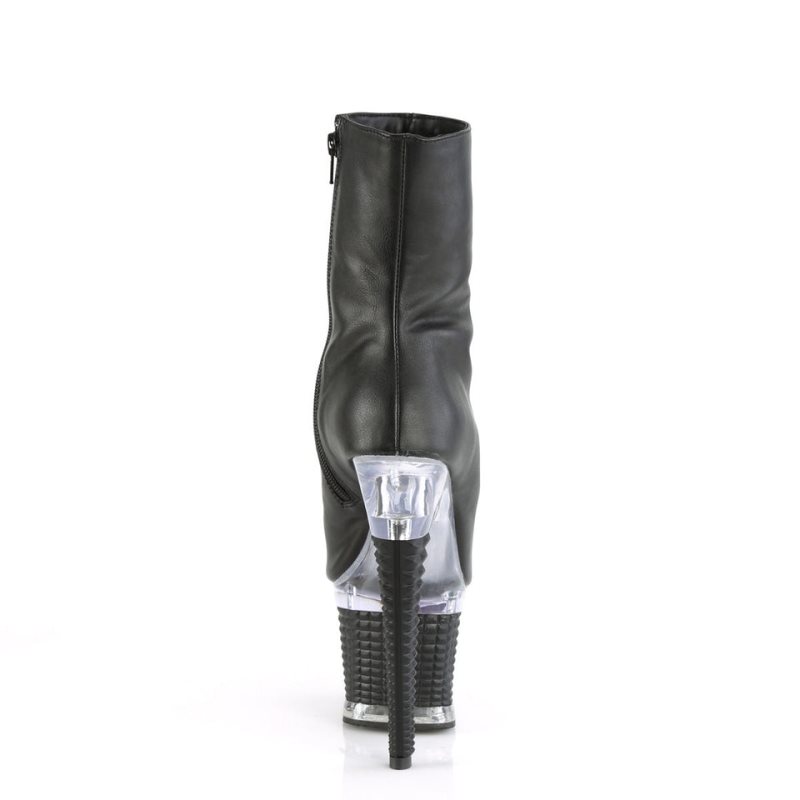 Pleaser Spectator-1012 Vegan Leather Stiefel Damen Schwarz | FNMBQZBAR