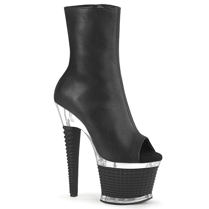 Pleaser Spectator-1012 Vegan Leather Stiefel Damen Schwarz | FNMBQZBAR