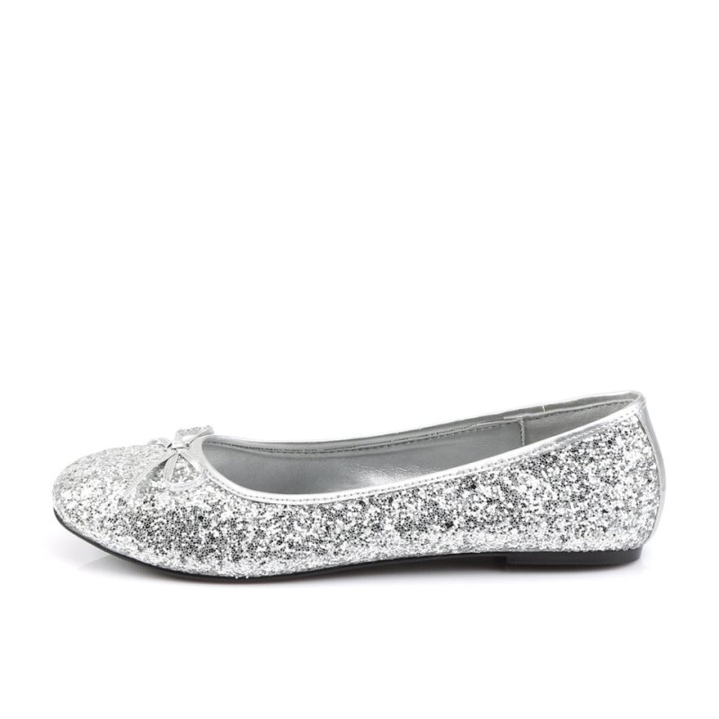 Pleaser Star-16G Ballerinas Damen Silber | THCZEBWTK