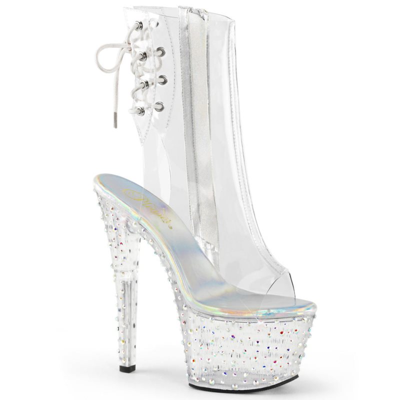 Pleaser Stardance-1018C-7 Stiefel Damen Clear | EALGLGQDC