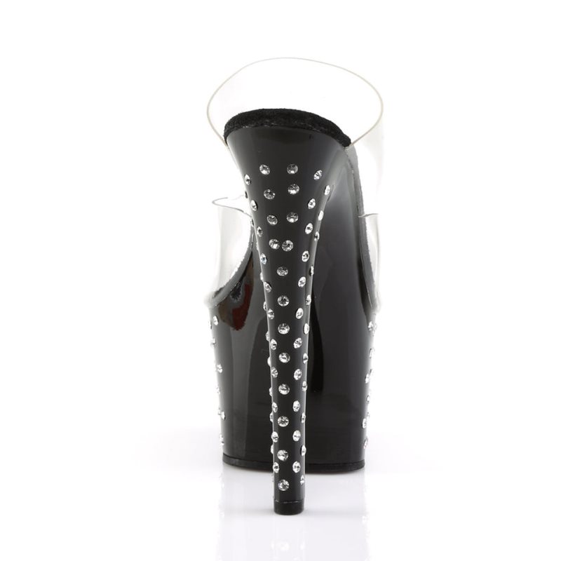 Pleaser Stardust-702 Plateau High Heels Damen Schwarz | IKPXUFTPZ