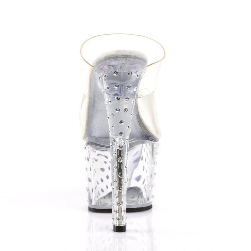 Pleaser Stardust-702 Plateau High Heels Damen Clear | ADZCZRAYI