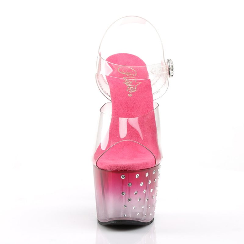 Pleaser Stardust-708T Plateau High Heels Damen Rosa | PNJACHEGA