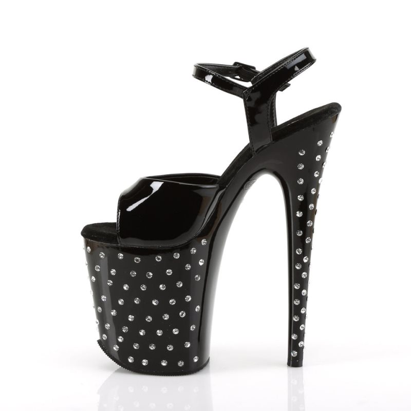 Pleaser Stardust-809 Plateau High Heels Damen Schwarz | GJEWTACBS