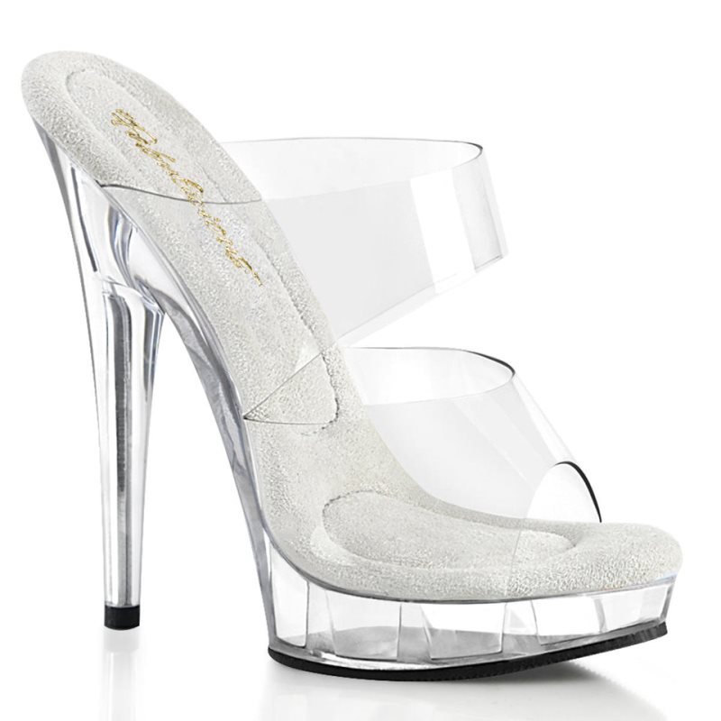 Pleaser Sultry-602 Plateau High Heels Damen Clear | YVFEDSZNB