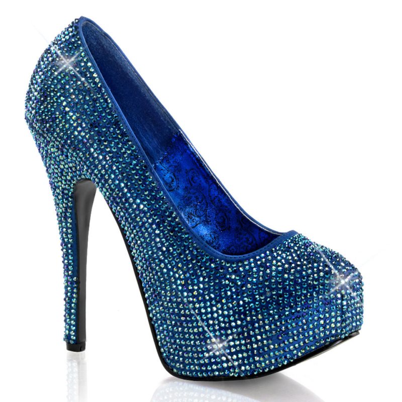 Pleaser Teeze-06R Pumps Damen Blau | IBXETMJLN