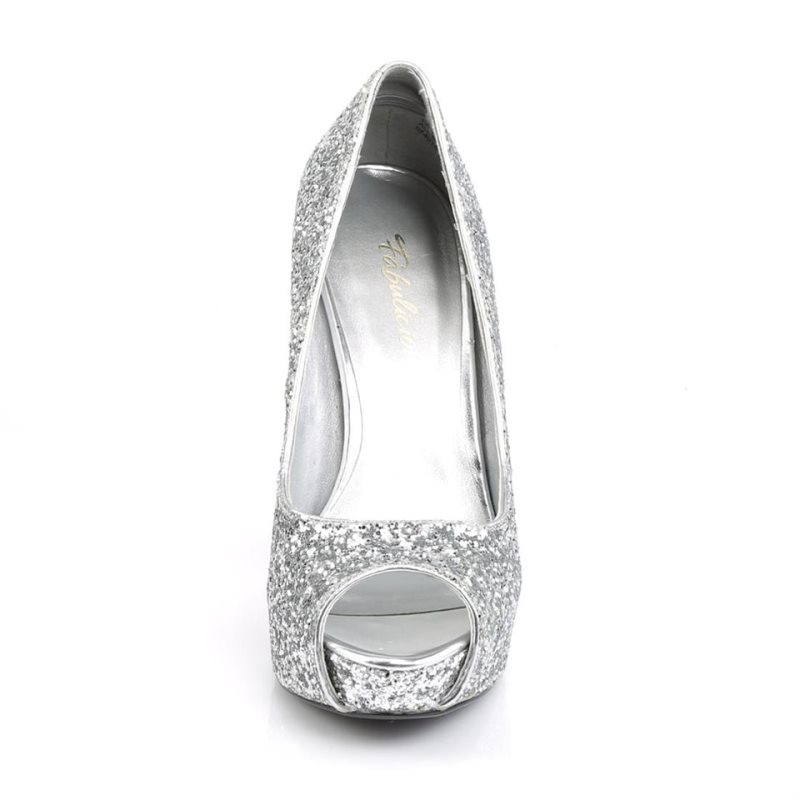 Pleaser Twinkle-18G Pumps Damen Silber | PRBXMQGYE