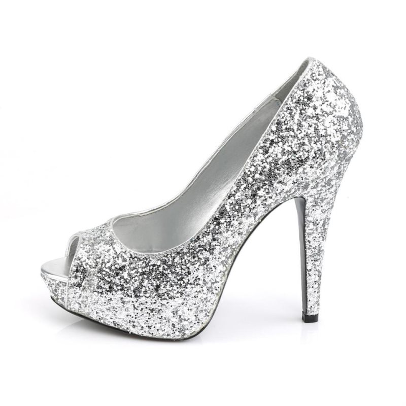 Pleaser Twinkle-18G Pumps Damen Silber | PRBXMQGYE