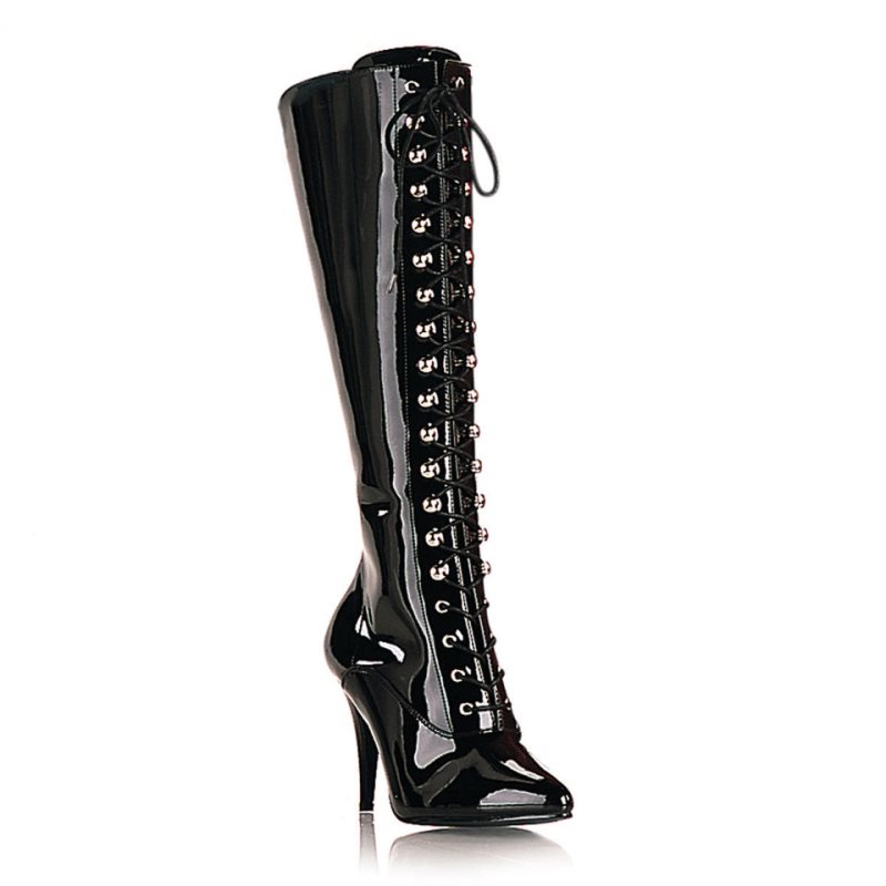 Pleaser Vanity-2020 Kniehohe Stiefel Damen Schwarz | UQNSBZMPO