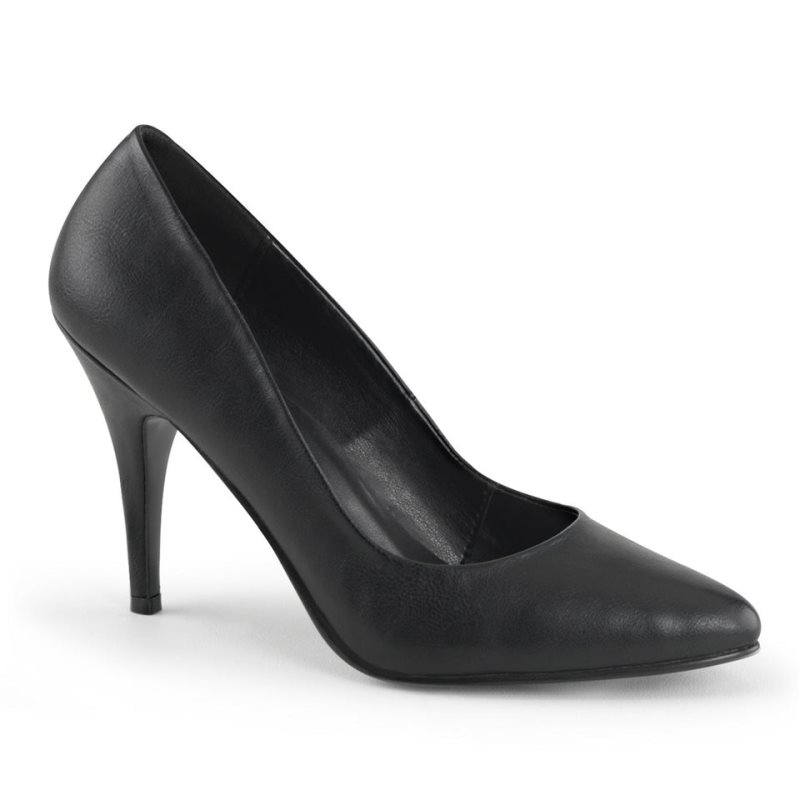 Pleaser Vanity-420 Vegan Leather Pumps Damen Schwarz | OLATUMFNG