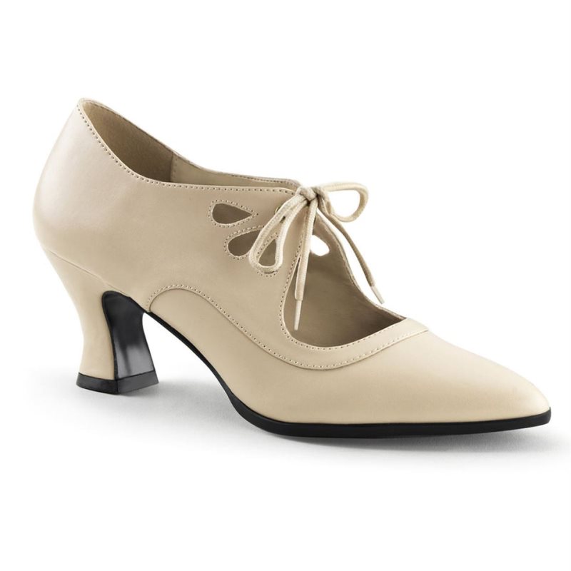 Pleaser Victorian-03 Pumps Damen Beige | XMEAXRDWB