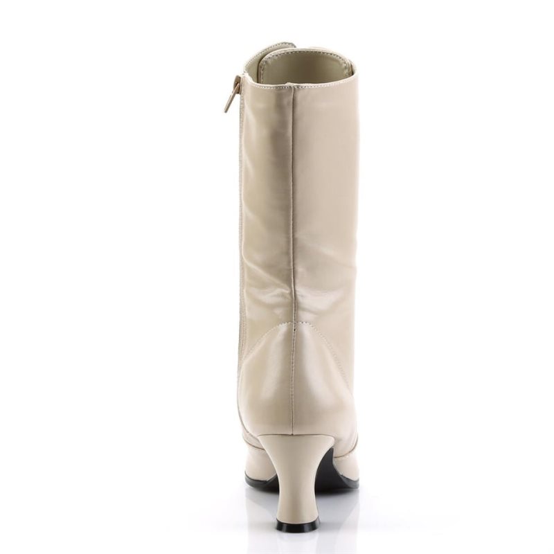 Pleaser Victorian-120 Stiefel Damen Beige | FAYKSDTZP