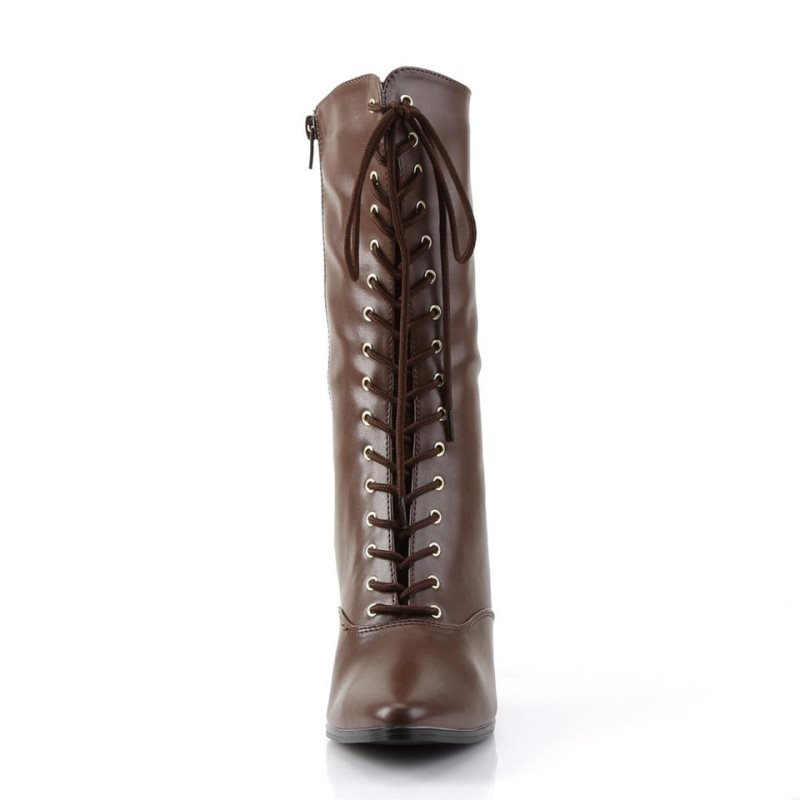 Pleaser Victorian-120 Stiefel Damen Braun | NIPXLDKOY