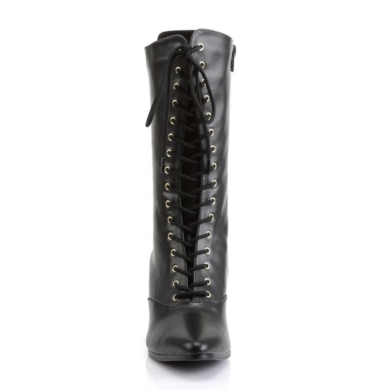 Pleaser Victorian-120 Stiefel Damen Schwarz | GCAQXOJNH