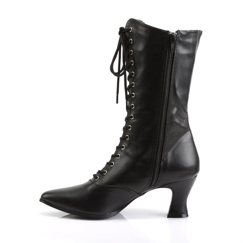 Pleaser Victorian-120 Stiefel Damen Schwarz | GCAQXOJNH