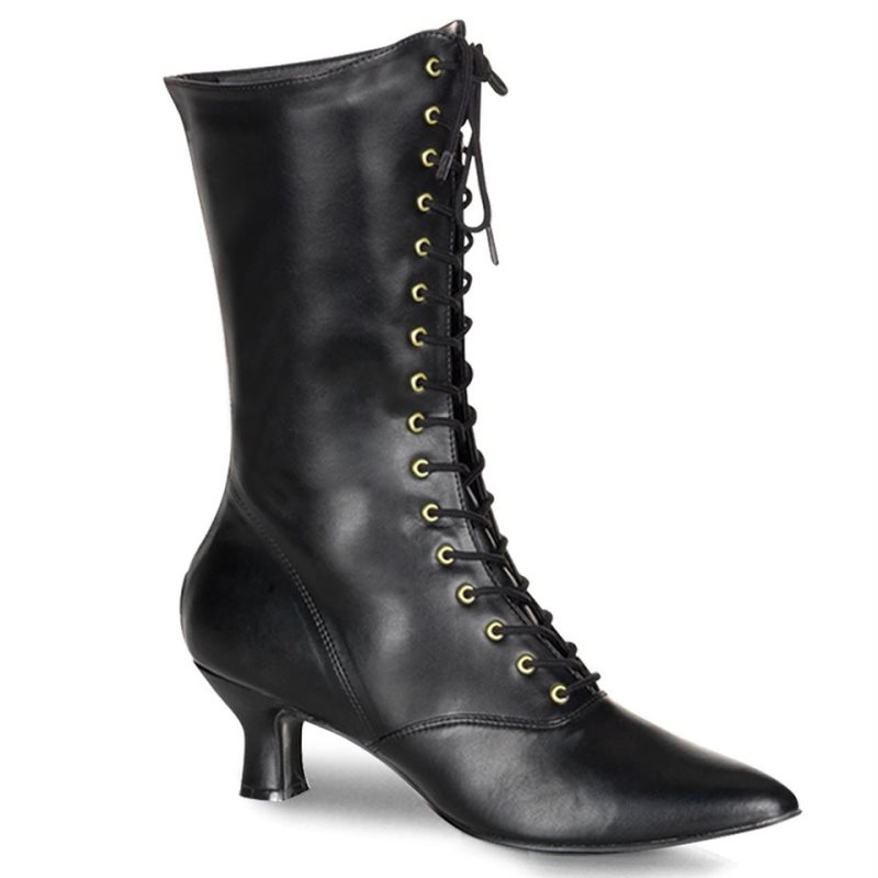 Pleaser Victorian-120 Stiefel Damen Schwarz | GCAQXOJNH