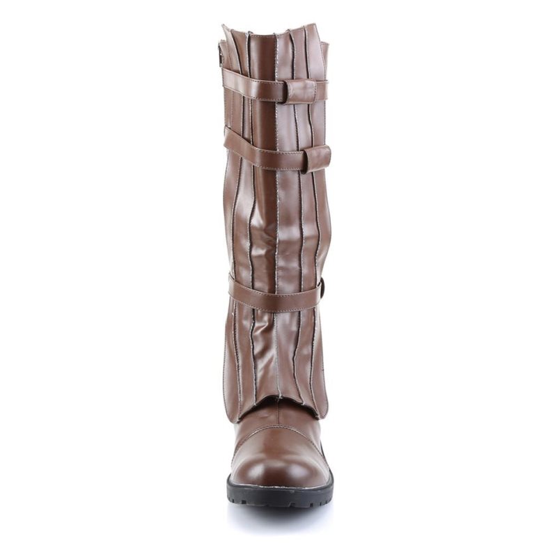 Pleaser Walker-130 Kniehohe Stiefel Herren Braun | JTAINQJSD