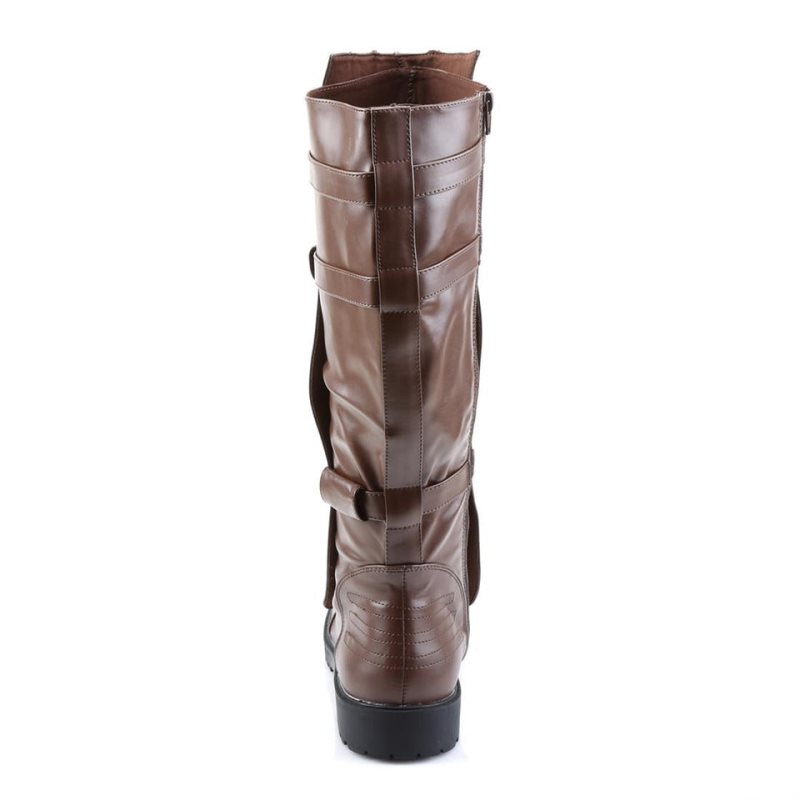 Pleaser Walker-130 Kniehohe Stiefel Herren Braun | JTAINQJSD