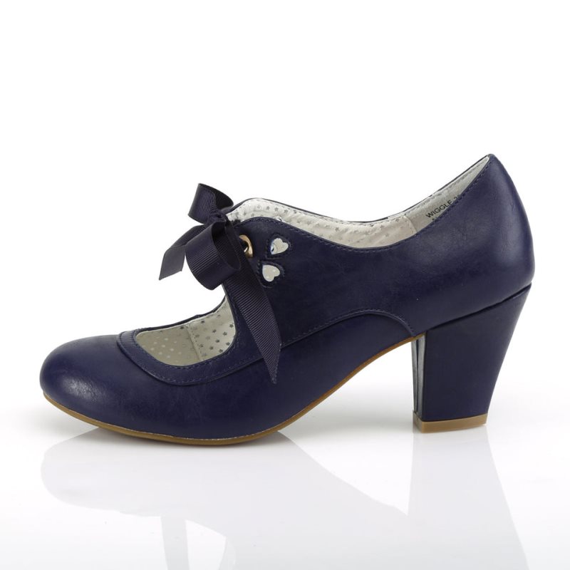 Pleaser Wiggle-32 Pumps Damen Navy | RDOTMFIHP